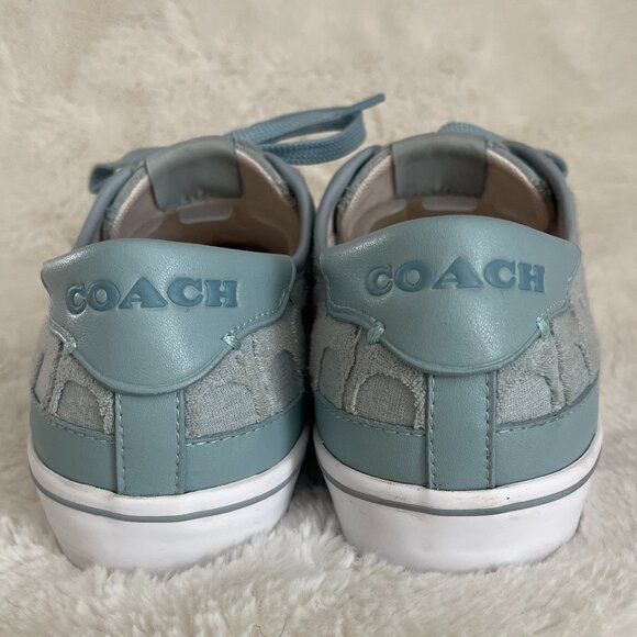 COACH Citysole Platform Women's Blue Sneaker Signature Terry Cloth Size US 8.5 - Picture 7 of 14